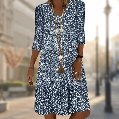 Solara | Robe d'été manches 3/4 pour femme | Mini