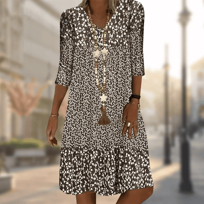 Solara | Robe d'été manches 3/4 pour femme | Mini