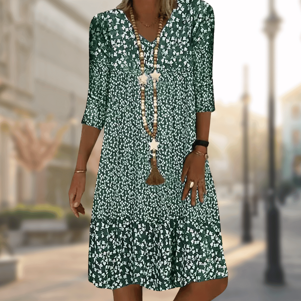 Solara | Robe d'été manches 3/4 pour femme | Mini