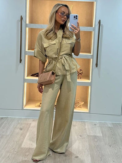 Ensemble Cargo Basique Coton & Lin