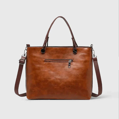 Hannah - Élégant sac à main en cuir à compartiments spacieux