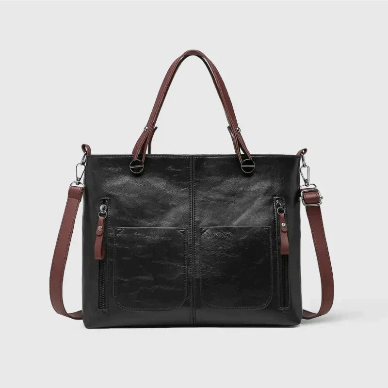Hannah - Élégant sac à main en cuir à compartiments spacieux