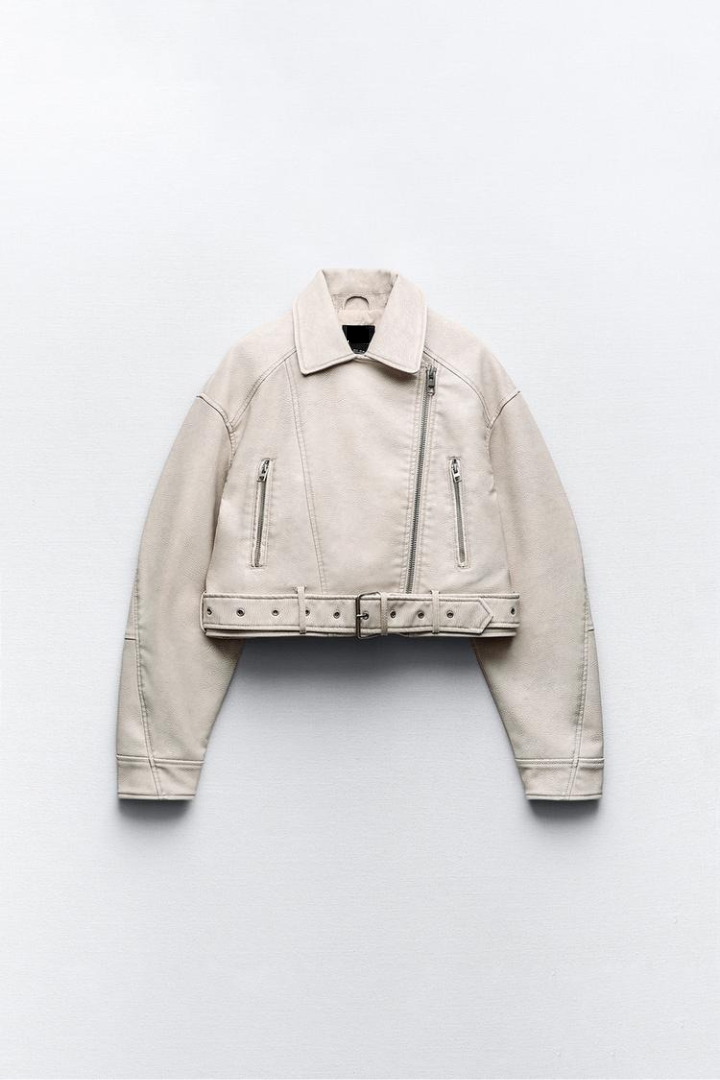 Veste de motard en simili cuir