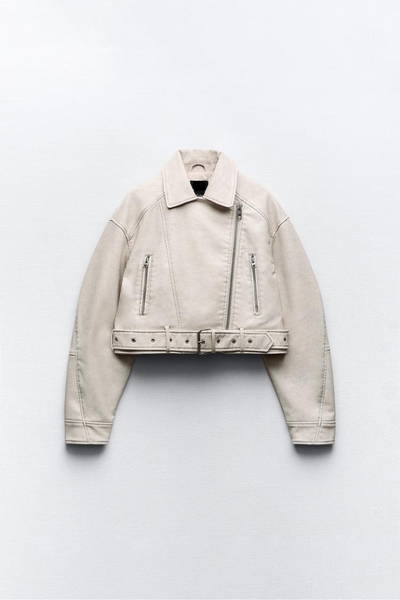 Veste de motard en simili cuir