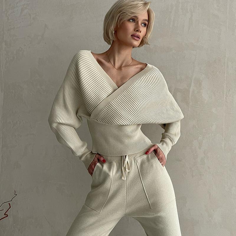 Layla™ - Ensemble en tricot à deux pièces élégant sans épaules