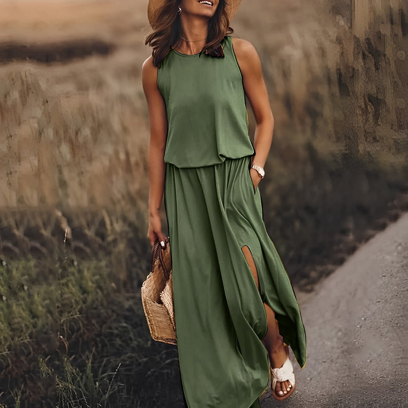 Maëlle - Robe D'Été Élégante Et Intemporelle En Coton