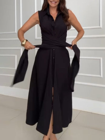 Robe midi croisée