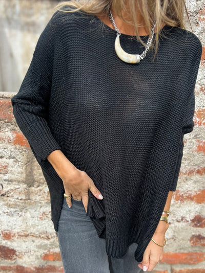 Pull décontracté à manches chauve-souris