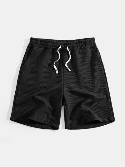 Débardeur à Capuche Jacquard Rayé avec Short Assorti
