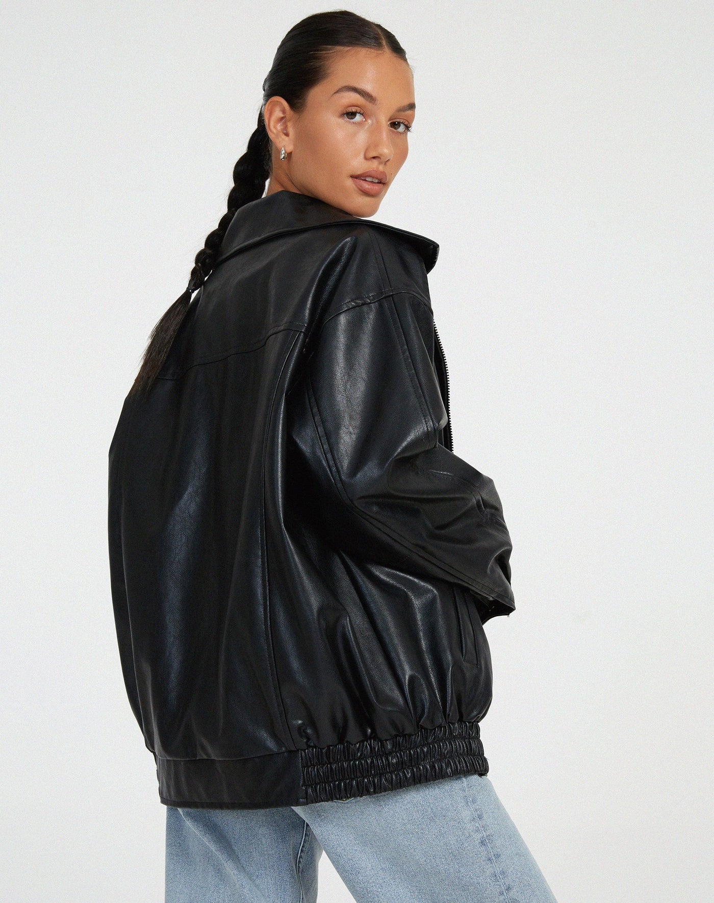 Veste Oversize en Simili Cuir | Style Décontracté | Veste Polyvalente