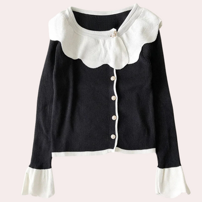 CHARNITA - Pull Élégant à Col pour Femme