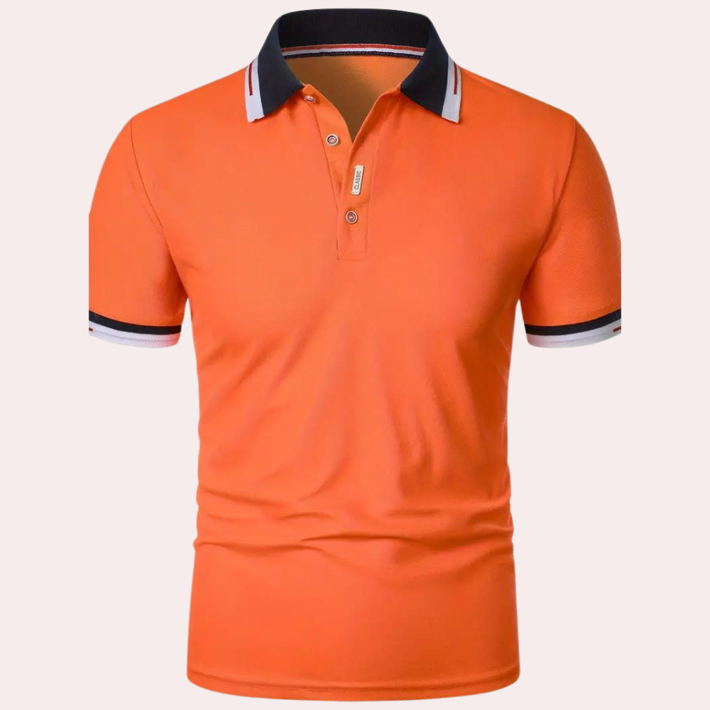 Arman | Polo orange sportif pour hommes pour les occasions décontractées et sportives