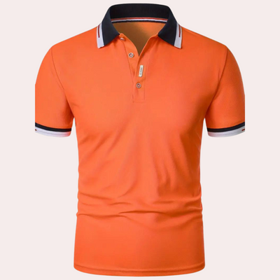Arman | Polo orange sportif pour hommes pour les occasions décontractées et sportives
