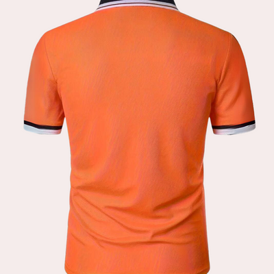 Arman | Polo orange sportif pour hommes pour les occasions décontractées et sportives