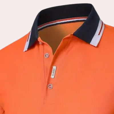 Arman | Polo orange sportif pour hommes pour les occasions décontractées et sportives