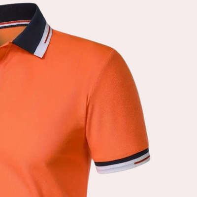 Arman | Polo orange sportif pour hommes pour les occasions décontractées et sportives