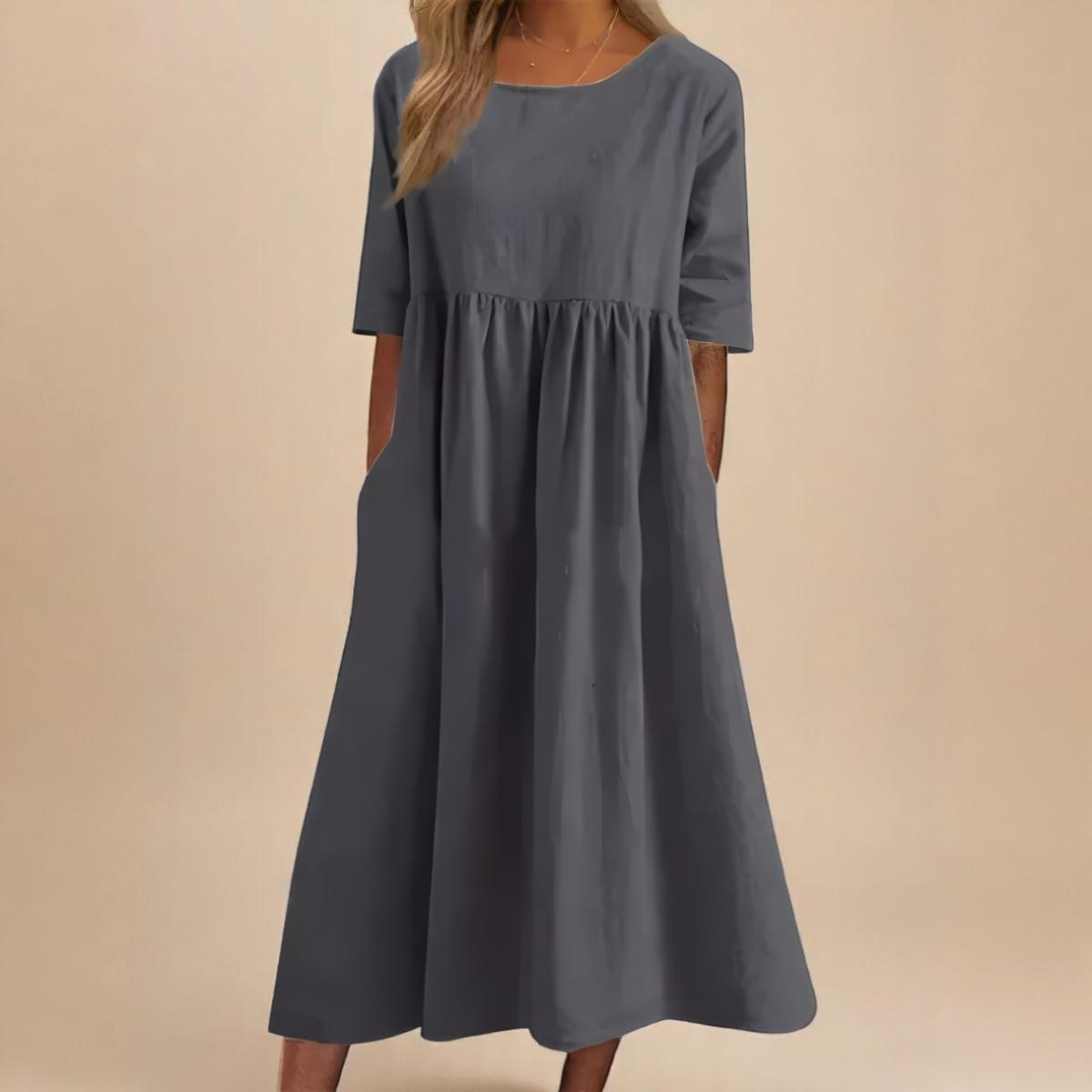 Morgane™ | Robe avec jupe midi et silhouette flatteuse