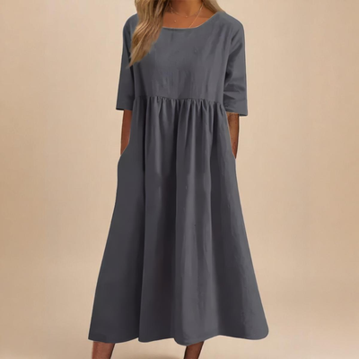 Morgane™ | Robe avec jupe midi et silhouette flatteuse