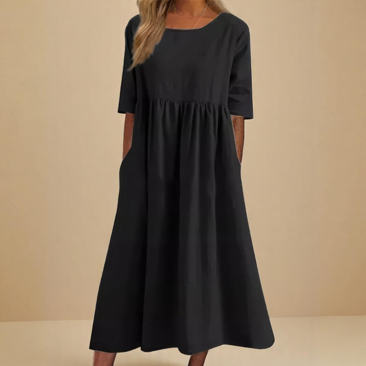 Morgane™ | Robe avec jupe midi et silhouette flatteuse