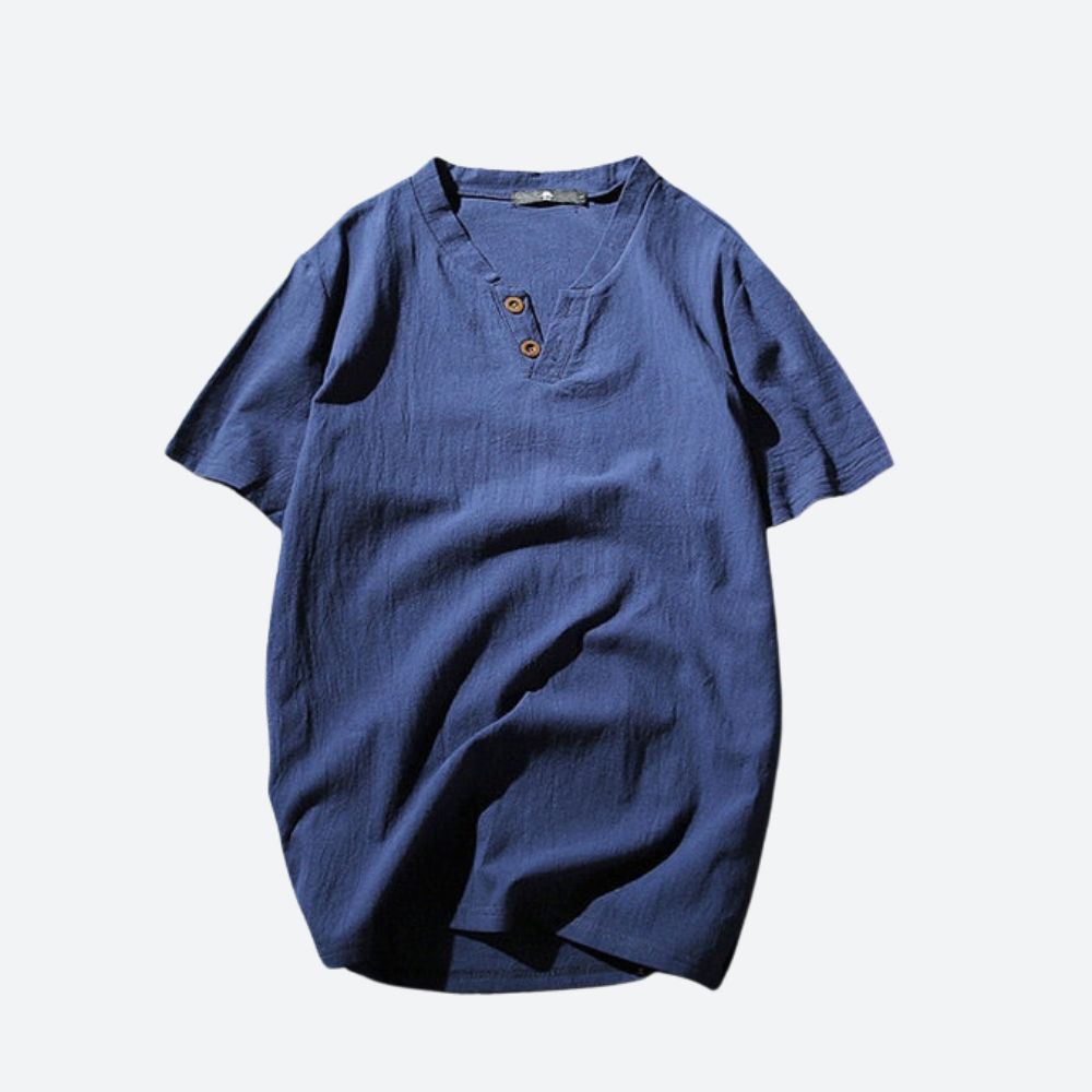 T-shirt en lin pour hommes - teinte vert fenouil