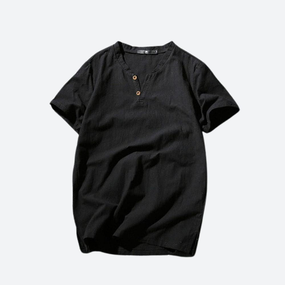 T-shirt en lin pour hommes - teinte vert fenouil