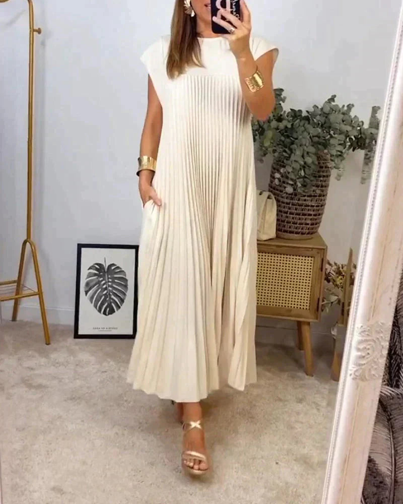 CIRA - ROBE PLISSÉE SANS MANCHES