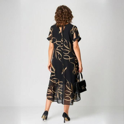 Morgane™ | Robe caftan tourbillon d'or