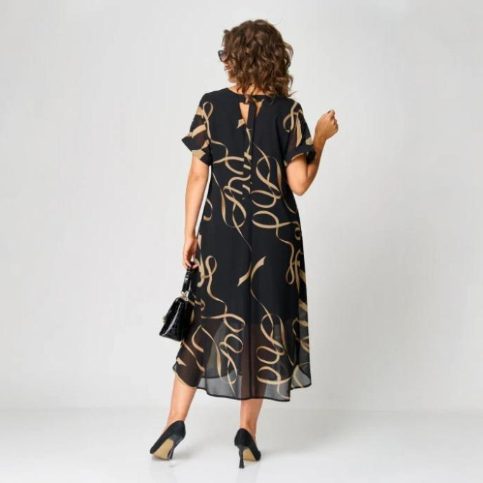 Morgane™ | Robe caftan tourbillon d'or