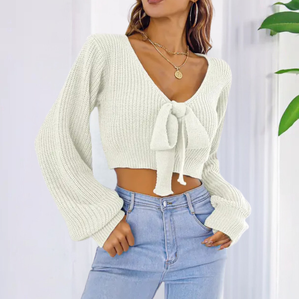 LILLIAN - Pull Court Classique pour Femmes