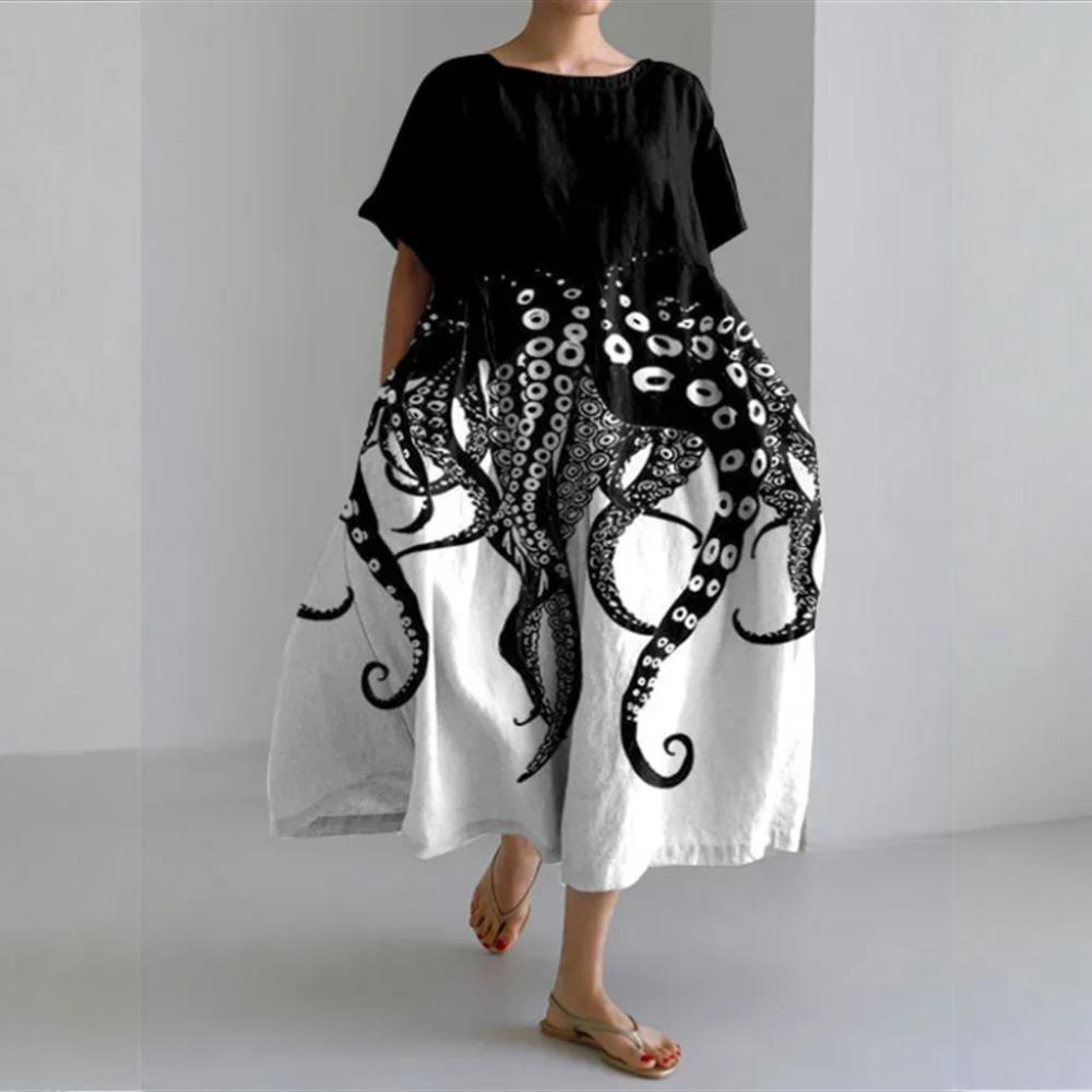 Morgane™ | Rafaella robe artistique d'été avec liberté de mouvement et style unique pour jours Informels