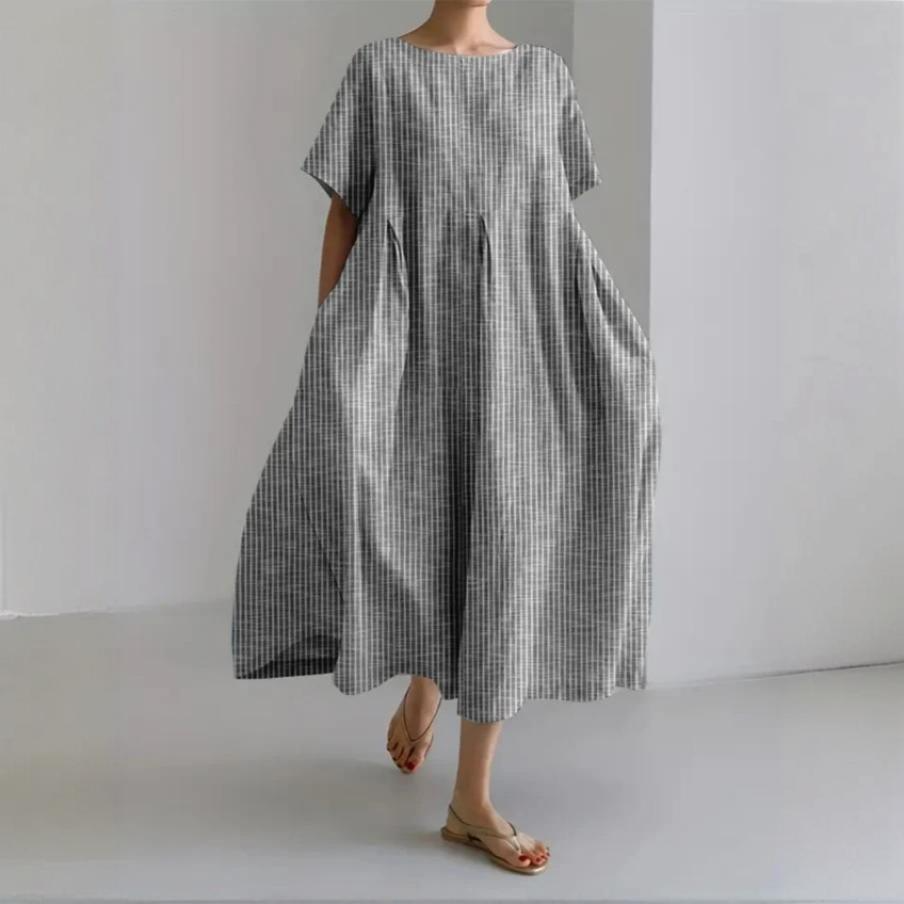 Morgane™ | Bianca robe longue décontractée avec coupe confortable et style rétro pour tous les jours