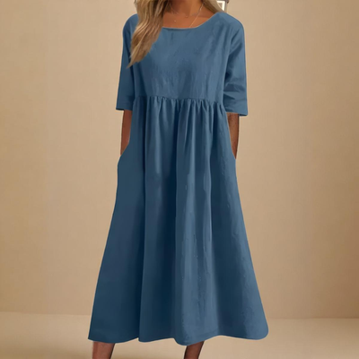 Morgane™ | Robe avec jupe midi et silhouette flatteuse