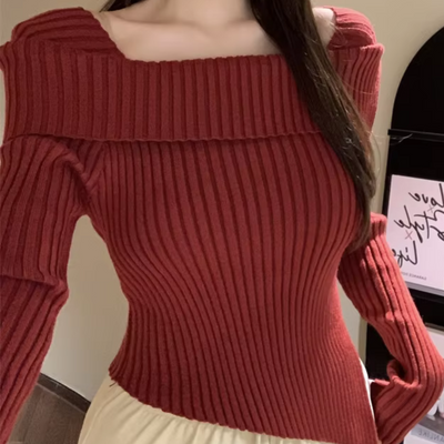 NANCY - Pull Moderne à Épaules Dénudées pour Femmes