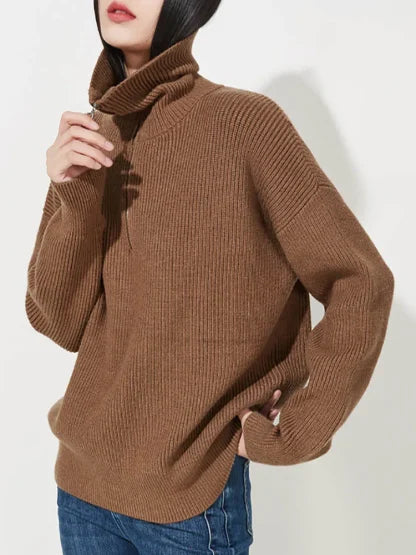 Luisa™ - Pull décontracté élégant avec fermeture éclair décontractée