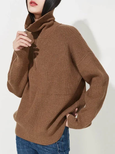 Luisa™ - Pull décontracté élégant avec fermeture éclair décontractée