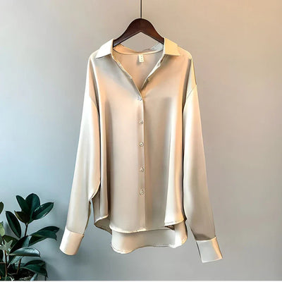 Chemise Satinée Élégante | Confort et Style | Brillance Raffinée