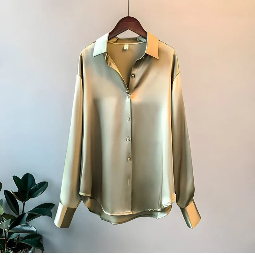 Chemise Satinée Élégante | Confort et Style | Brillance Raffinée