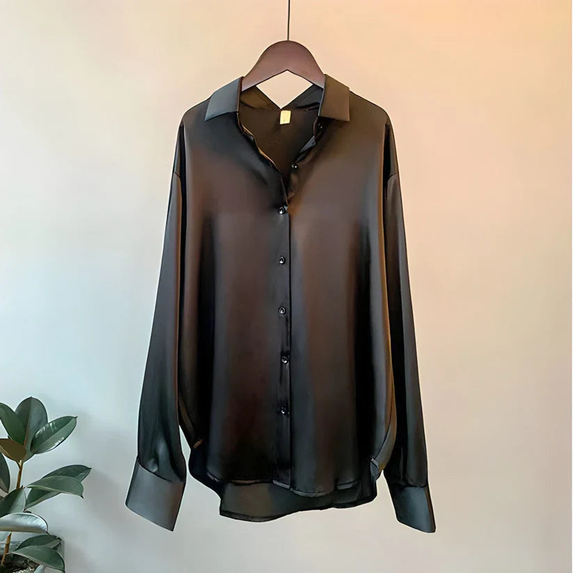Chemise Satinée Élégante | Confort et Style | Brillance Raffinée