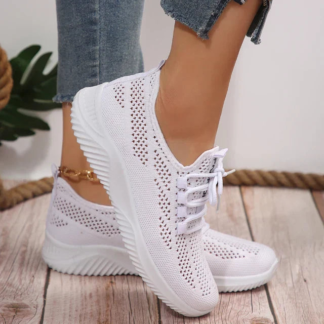 Dorien | Baskets À Lacets  Pour Femme | Blanche