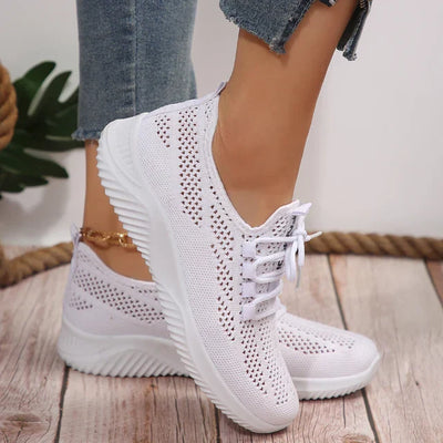 Dorien | Baskets À Lacets  Pour Femme | Blanche