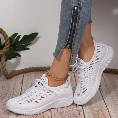 Dorien | Baskets À Lacets  Pour Femme | Blanche