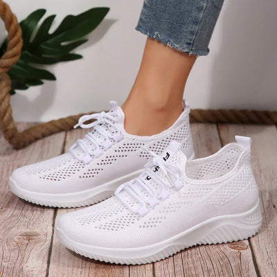 Dorien | Baskets À Lacets  Pour Femme | Blanche