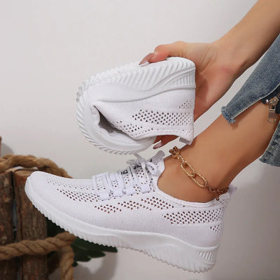 Dorien | Baskets À Lacets  Pour Femme | Blanche