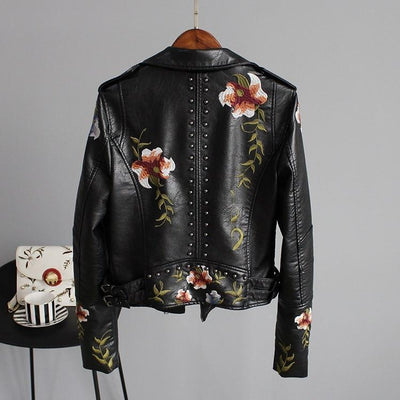 Ella™ | Veste en Cuir Florale