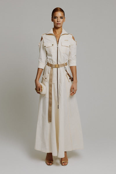Robe longue évasée style parachute