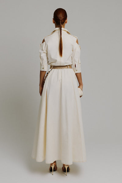 Robe longue évasée style parachute