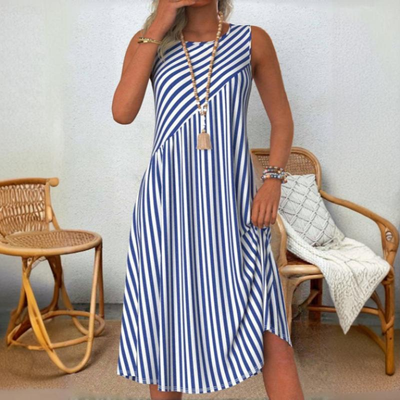 Morgane | Robe d'été sans manches à rayures