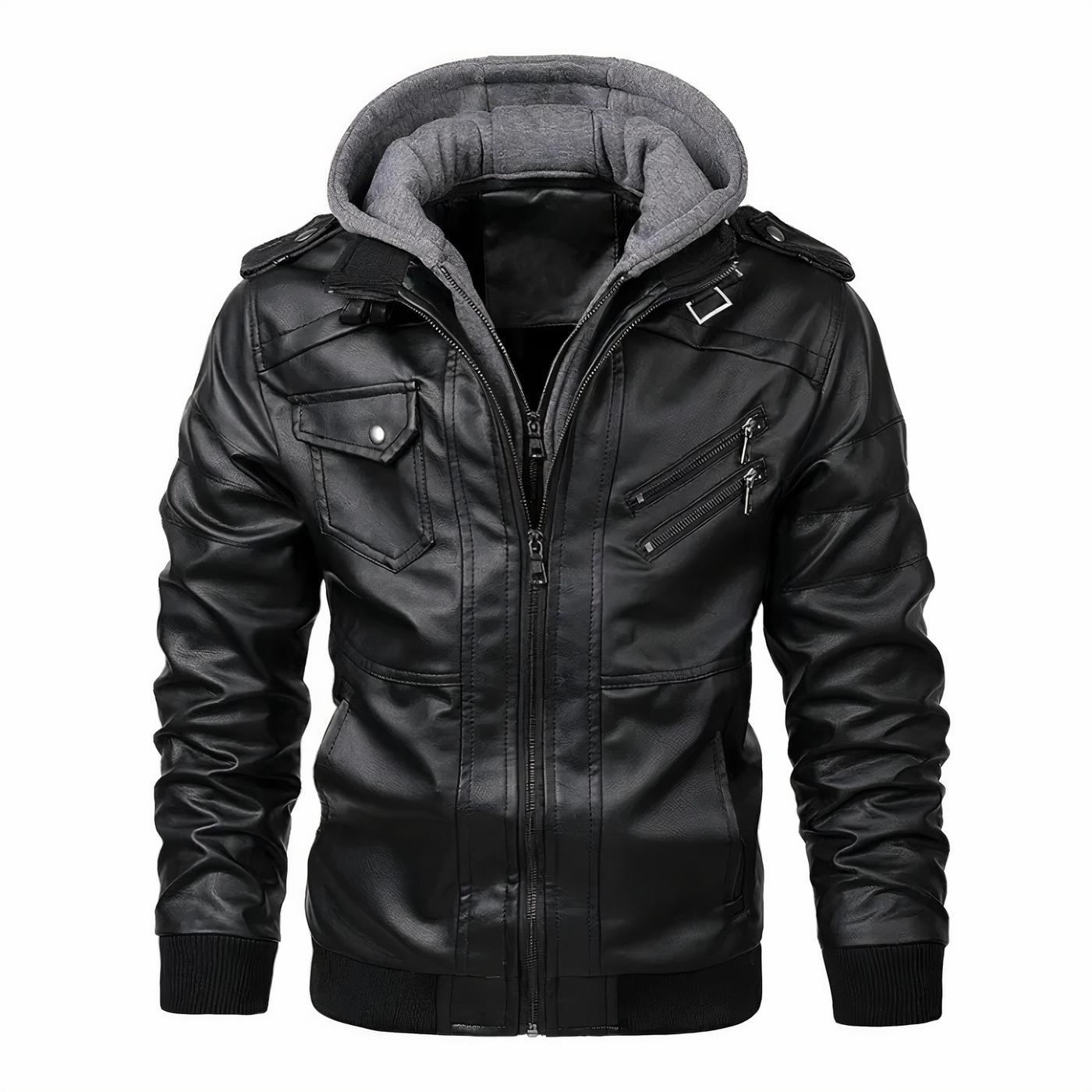 Tristan | Veste moto en simili cuir pour hommes
