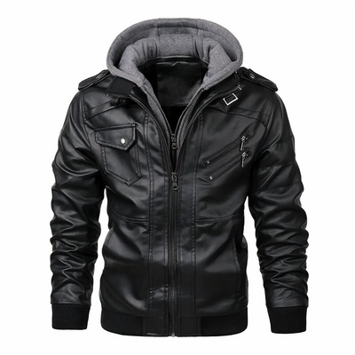 Tristan | Veste moto en simili cuir pour hommes