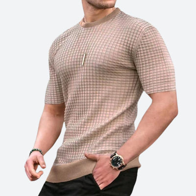 T-shirt décontracté gaufré 3D stylé - Grego